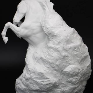 034)【美品】リヤドロ 独立自尊 高さ50cm UNBREAKABLE SPIRIT LLADRO 陶器 フィギュリン 置物 馬