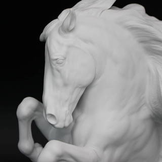 034)【美品】リヤドロ 独立自尊 高さ50cm UNBREAKABLE SPIRIT LLADRO 陶器 フィギュリン 置物 馬