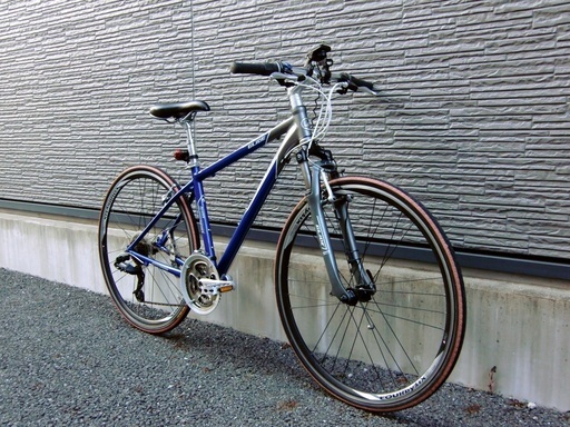 【値下げ再出品】『GIANT GLIDE R3 {XSサイズ・ブルー/シルバー} ブレーキレバー・チューブ等を新品に交換済み \u0026 Shimano Cyclink付き』