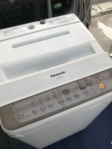 取引中。2017年製パナソニック全自動洗濯機7キロ。美品．千葉県内配送無料。設置無料
