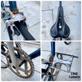 クロモリ　カスタム　シングルスピード　700c ロードバイク　空気入れ付き