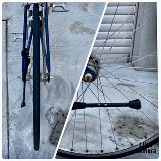 クロモリ　カスタム　シングルスピード　700c ロードバイク　空気入れ付き