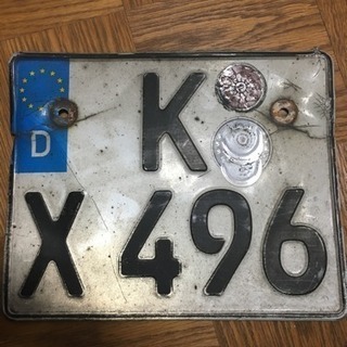 【商談済み】入手困難！ 本物！ EUナンバープレート K X496