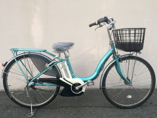 地域限定送料無料　ブリヂストン　アシスタ　新基準　子供乗せ　水色　パス　ビビ　神戸市　電動自転車