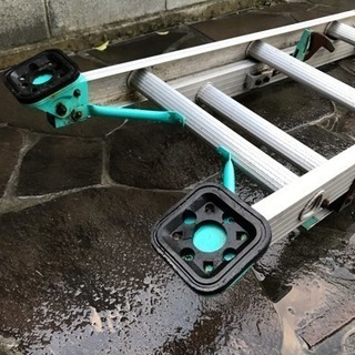ALINCO アルインコ 伸縮脚付き2連はしご MDE-84D 8m : 日用品