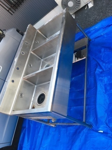 3槽シンク 横150×奥行75×高さ80cm 流し台 業務用 厨房 キタザワ