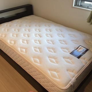 【値下げ！】ドリームベッド セミダブル ガス圧式縦収納フレーム+マットレス