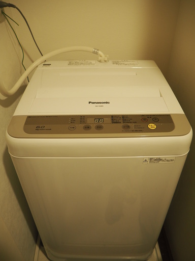 【美品】2016年Panasonic洗濯機6kg／2021まで保証あり／大阪引取歓迎