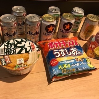 お酒、ビール、おつまみセット