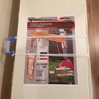 【新品】Castelmerlino　カステルメルリーノ フォールデイングウッドベンチ 100cm