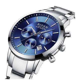 【新品未使用】箱付き 防水ブルー腕時計