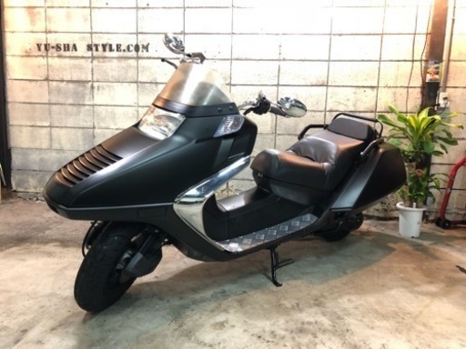 フュージョン 実働！ セル1発！ マッドブラック！ 前後タイヤバリ山！ リアタイヤ新品！ シート新品張り替え！