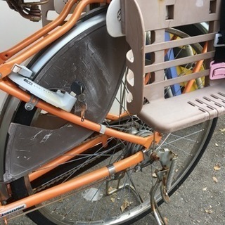 福岡 早良区 原 子供乗せ自転車 子供乗せ オレンジ