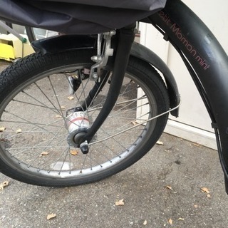 福岡 早良区 原 petit maman mini 子供乗せ自転車 カバー付き ブラック