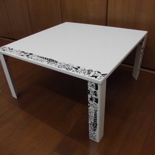 ニトリ NITORI 小型正方形ローテーブル 折りたたみ式机 ホ...