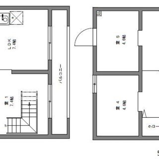 静岡市葵区駒形通　リノヴェーション５DKメゾネット　マンション　室内階段のある暮らし - 静岡市