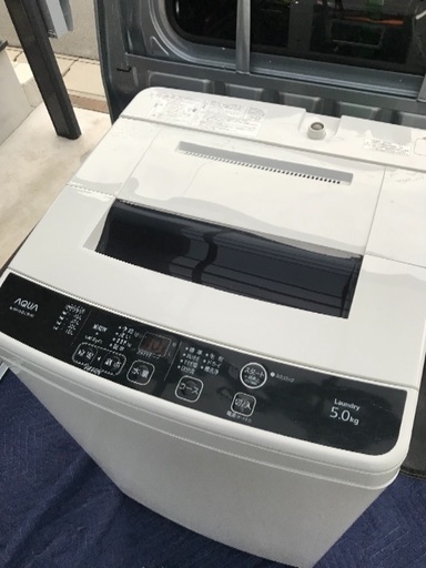 取引中。2015年製アクア全自動洗濯機5キロ美品。千葉県内配送無料。設置無料。