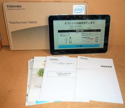 ☆東芝 TOSHIBA A204YB Android スレート型タブレット◆画面が大きく使いやすい