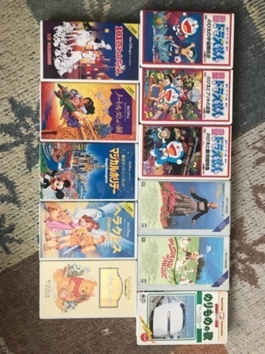 Vhsビデオテープ ディズニー ドラえもん他 計11本 りー 会津若松のその他の中古あげます 譲ります ジモティーで不用品の処分