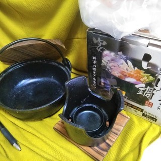 ★未使用だけど古い品・鉄分補給に!!1人用「味の匠　いろり鍋コン...