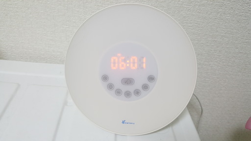 Vansky Wake Up Light 目覚まし時計 FMラジオ 充電器乾電池両用 多色変換 ウェイクアップライト ホワイト
