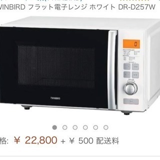 TWINBIRD フラット電子レンジ DR-D257型