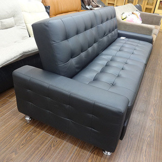 【直接取引限定】ソファーベッド【札幌】 2人掛け ソファ 幅134cm×奥行73cm×高さ67cm グリーン系 札幌市 中央区