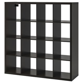 IKEA イケア KALLAX シェルフユニット ブラック 4段...