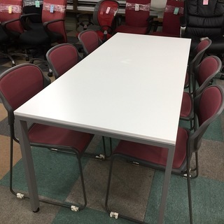 中古　ミーティングテーブル　会議机　会議テーブル　作業台　食堂机...