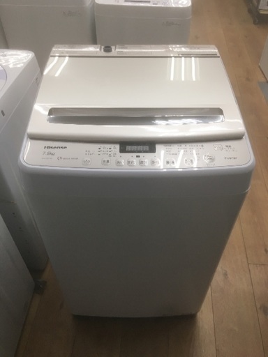 [安心の6ヶ月保証] 簡易乾燥機能付き洗濯機 ハイセンス 7.5kg 2017年製 [トレファク八王子めじろ台店]