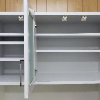 リサイクルサービス八光 田上店 配達設置Ok 】エナメルホワイト 食器棚