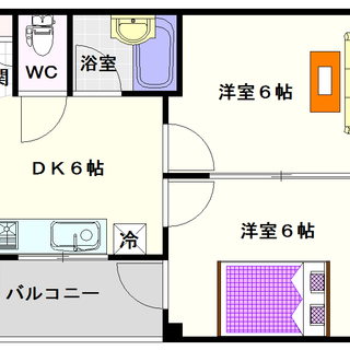 【メゾンドリュウ通天閣】2号タイプ！2ＤＫタイプ！通天閣のお膝元☆