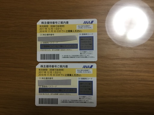 ANA株主優待券