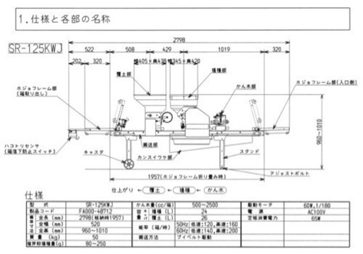 新品 未使用】クボタ ニューきんぱ播種機 SR-125KWJ | cpesbmt.com.br