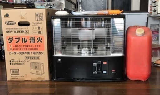 石油ストーブとポンプとポリタンク３点セット