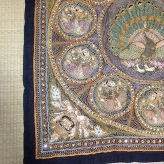 特大 タペストリー tapestry  インド製 手作り1点物 細密 お店の装飾