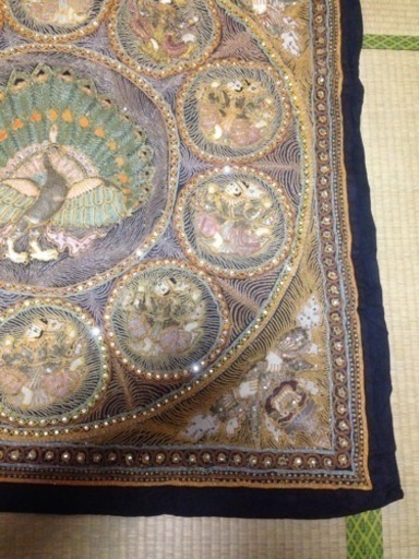 特大 タペストリー tapestry インド製 手作り1点物 細密 お店の装飾 