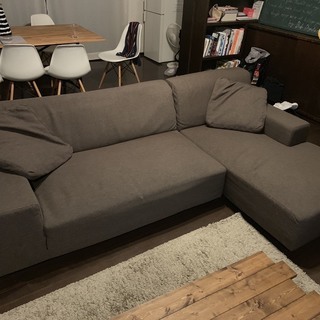 3/1~3/31に、美品 Francfranc（フランフラン）のカウチソファ、ダークブラウン