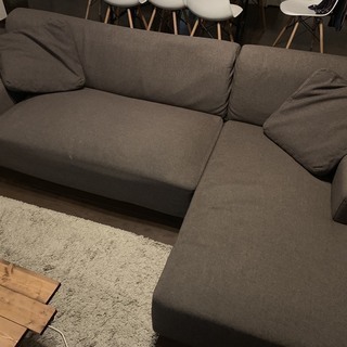 3/1~3/31に、美品 Francfranc（フランフラン）のカウチソファ、ダークブラウン