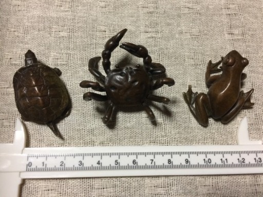 金工師造 時代古銅製 置物無傷 細密細工 唐物 盆景　煎茶道具　古美術品