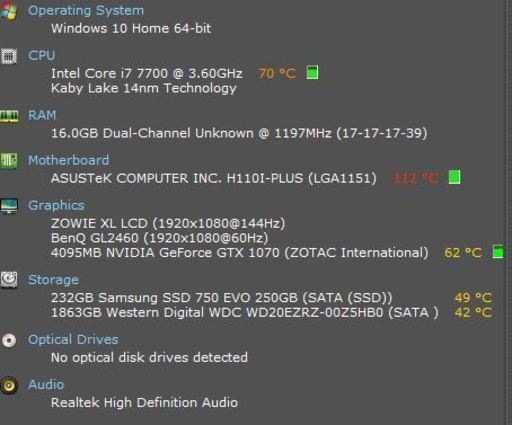 ゲーミングPC　i7 gtx1070 16gb