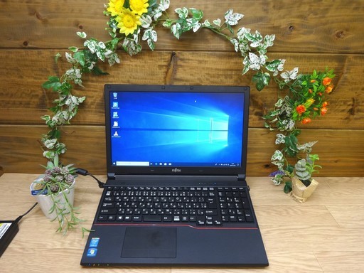 【第4世代i3】人気の富士通★ A574/K★メモリ4GB★HDD250GB★win10 64bit DVDRW USBwifi B002