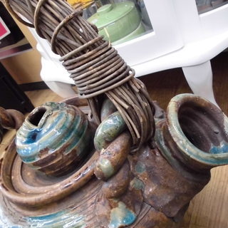 値下げ！茶瓶 大きい急須 昭和レトロ 花生け 大振り土瓶 置物 オブジェ