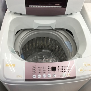 【未使用品】Haier　5.5kg簡易乾燥機能付洗濯機　JW-KD55B(W)　2017年製　424