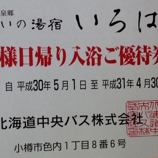 ニセコ温泉郷「いこいの湯宿いろは」日帰り入浴券4枚