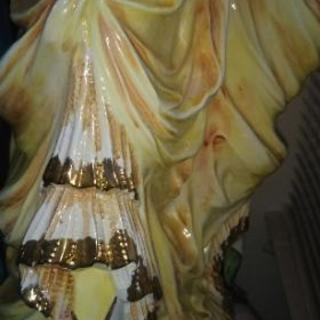 重量50kg天然大理石付きイタリア製ランプ陶器人形