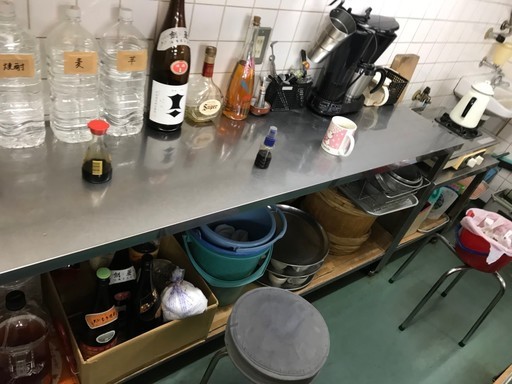 業務用 ステンレス 作業台 1800×450×800 調理台 ワークテーブル大 キッチン作業台 調理作業台 中古○