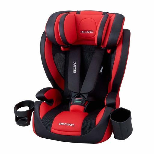 RECARO ジェイワン セレクト カーディナルレッド RC370.551 ジュニアシート(1歳頃から12歳頃) 簡単ワンタッチ肩ベルト高さ調節\u0026便利なコンビニBOX付き