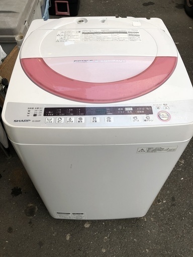 【交渉成立】S1120b　中古 シャープ　洗濯機　ES-GE60P-P　2015年製　6.0㎏