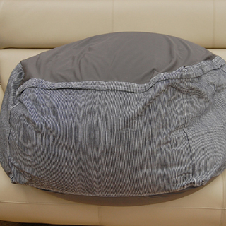 無印 良品計画 ビーズクッション 体にフィットするソファ カバー2枚付き ストライプ ブラウン 札幌市 清田区 平岡